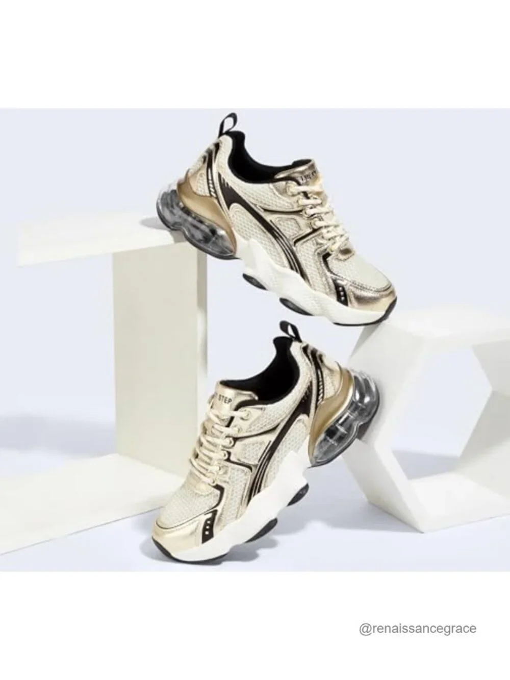 Women's Air Cushion Running Shoes Mesh PU Slip-Resistant Athletic Sneakers
